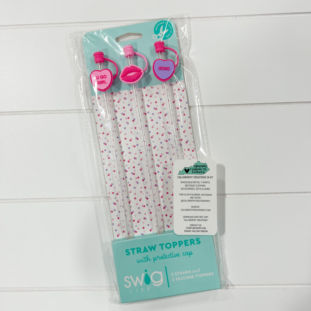 Valentine’s Day Swig Straw Topper Set *CLOSING OUT STRAW TOPPER SETS * FINAL SALE*