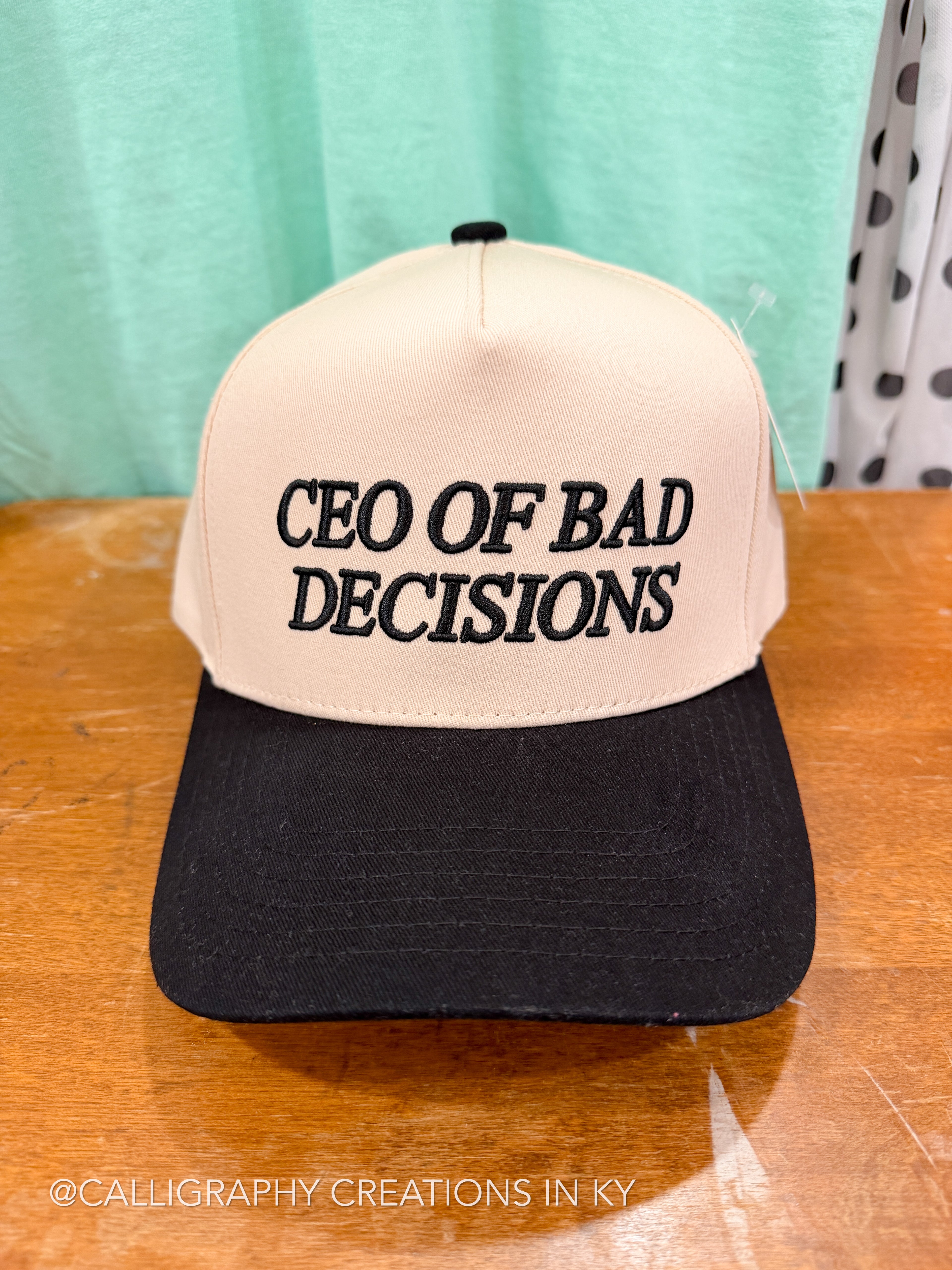 CEO Of Bad Decisions Embroidered Hat