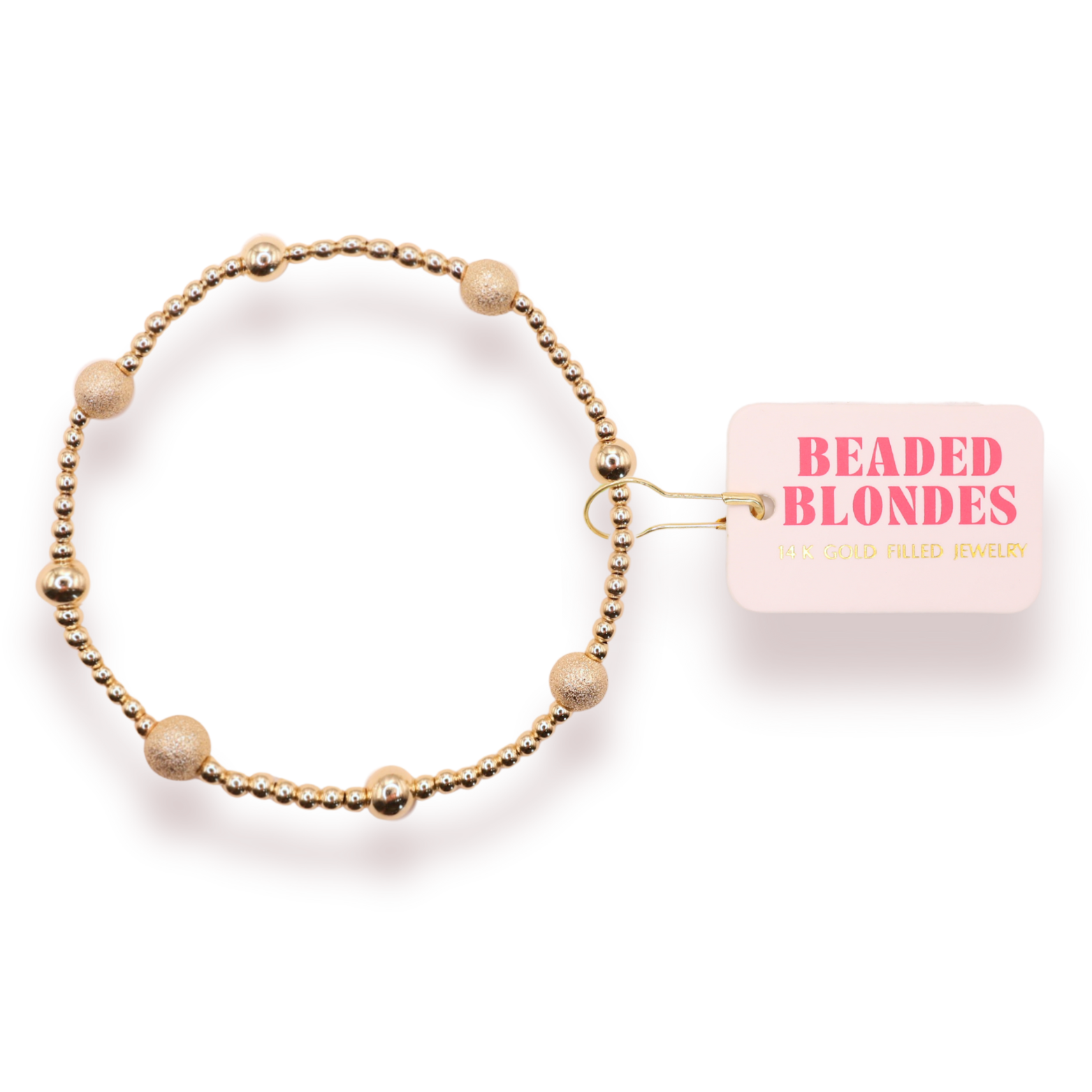 Noelle Stardust Gold Bracelet: Standard 6.75 Inch | Beaded Blondes