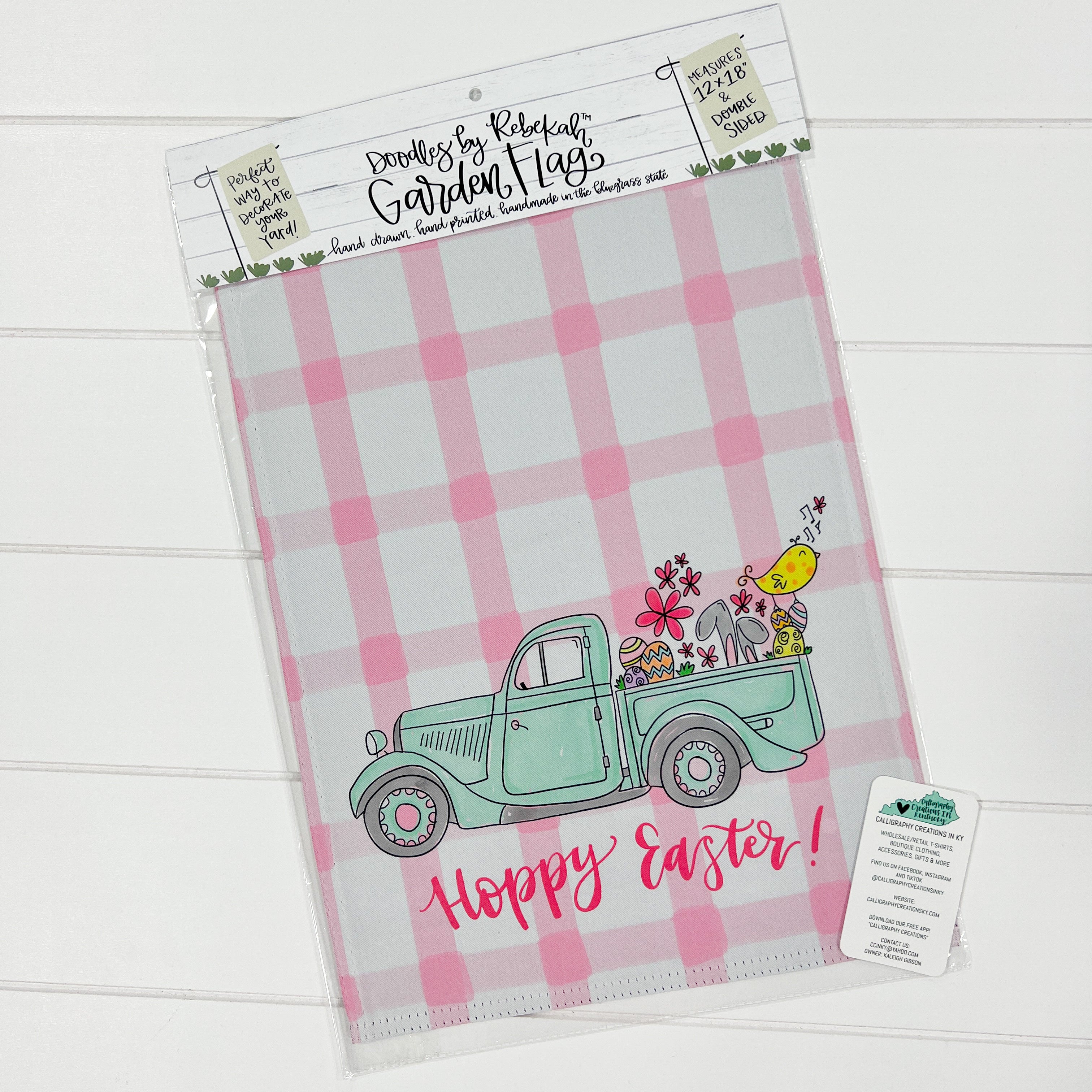 Hoppy Easter Truck Garden Flag