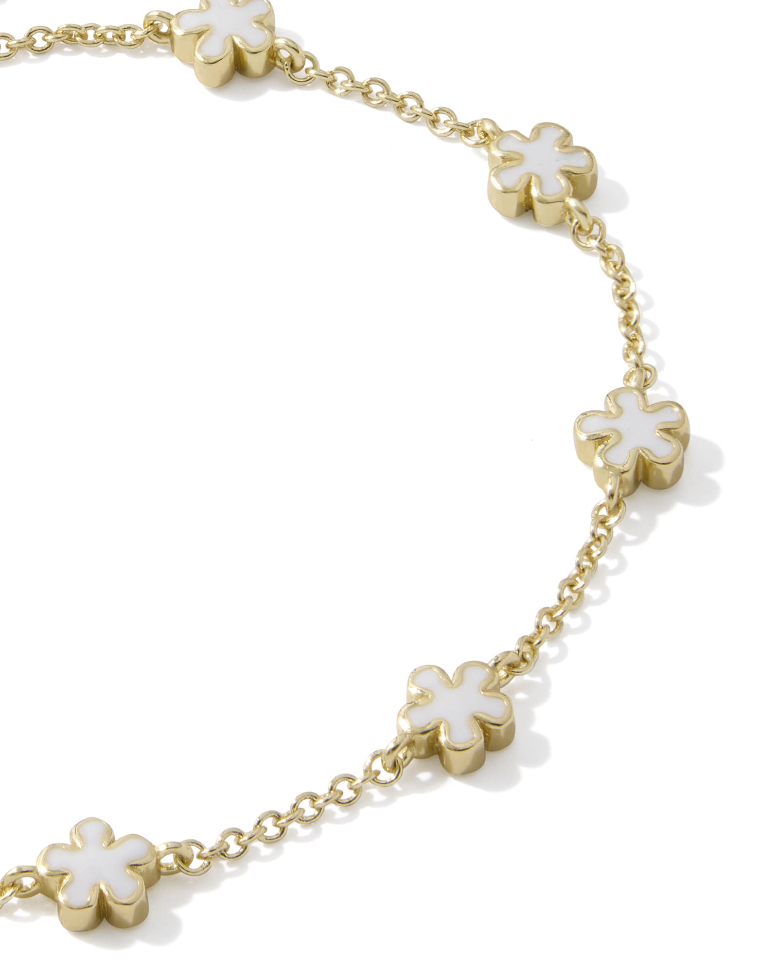 Kendra Scott Jane Delicate Chain Bracelet - Gold White Enamel