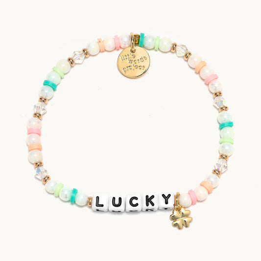 Lucky / Clover Little Words Project Beaded Bracelet