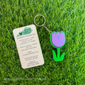 Lilac Tulip Fidget Clicker Keychain