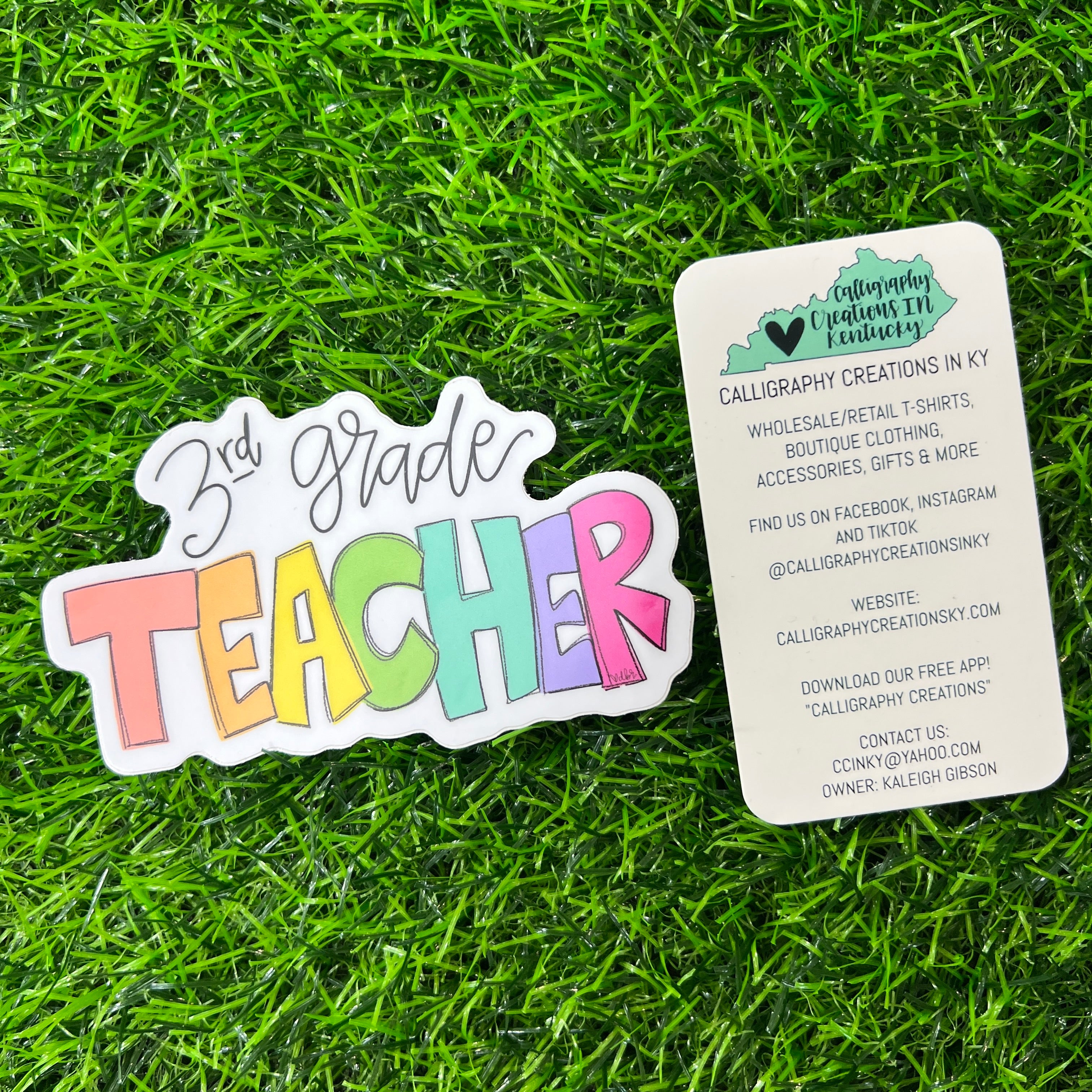 3rd Grade Teacher Sticker - Doodles By Rebekah