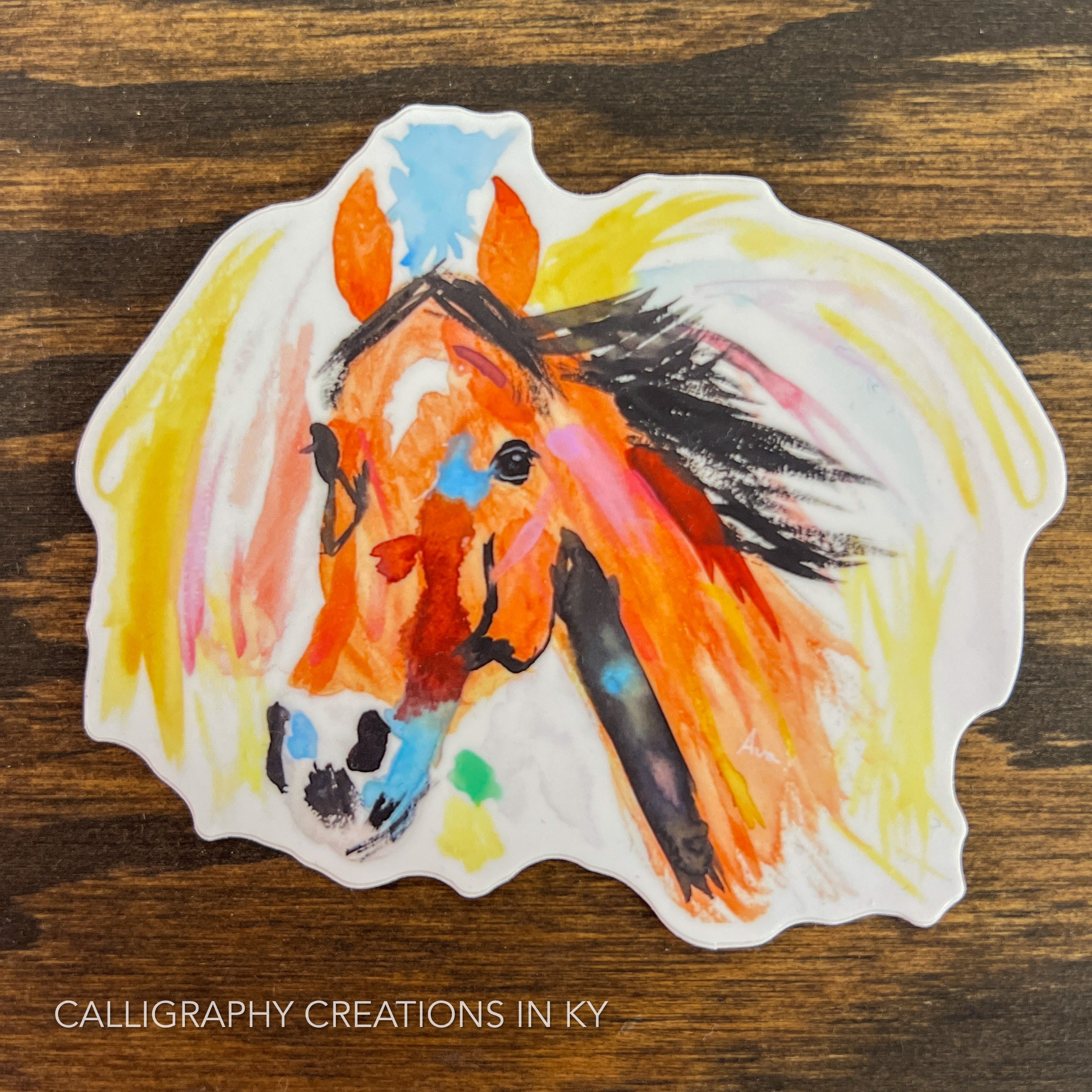 Hand Drawn Horse Sticker