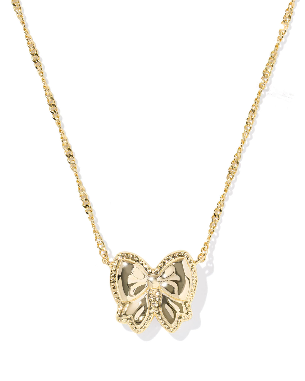 Kendra Scott Haley Bow Short Pendant Necklace - Gold Blush Ivory Mother Of Pearl