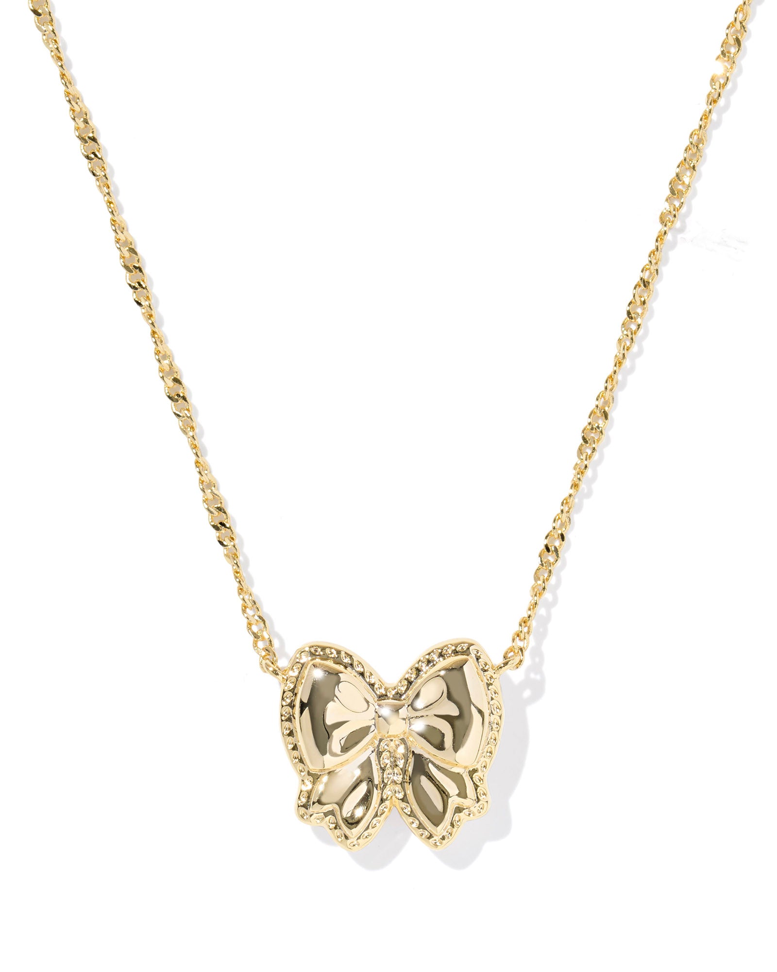 Kendra Scott Haley Bow Short Pendant Necklace - Gold Blush Ivory Mother Of Pearl