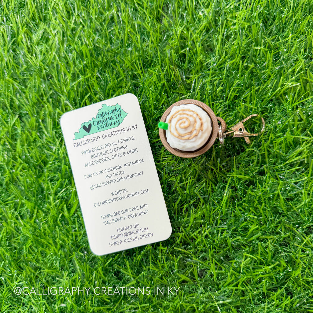 Brown Frappe Fidget Clicker Keychain