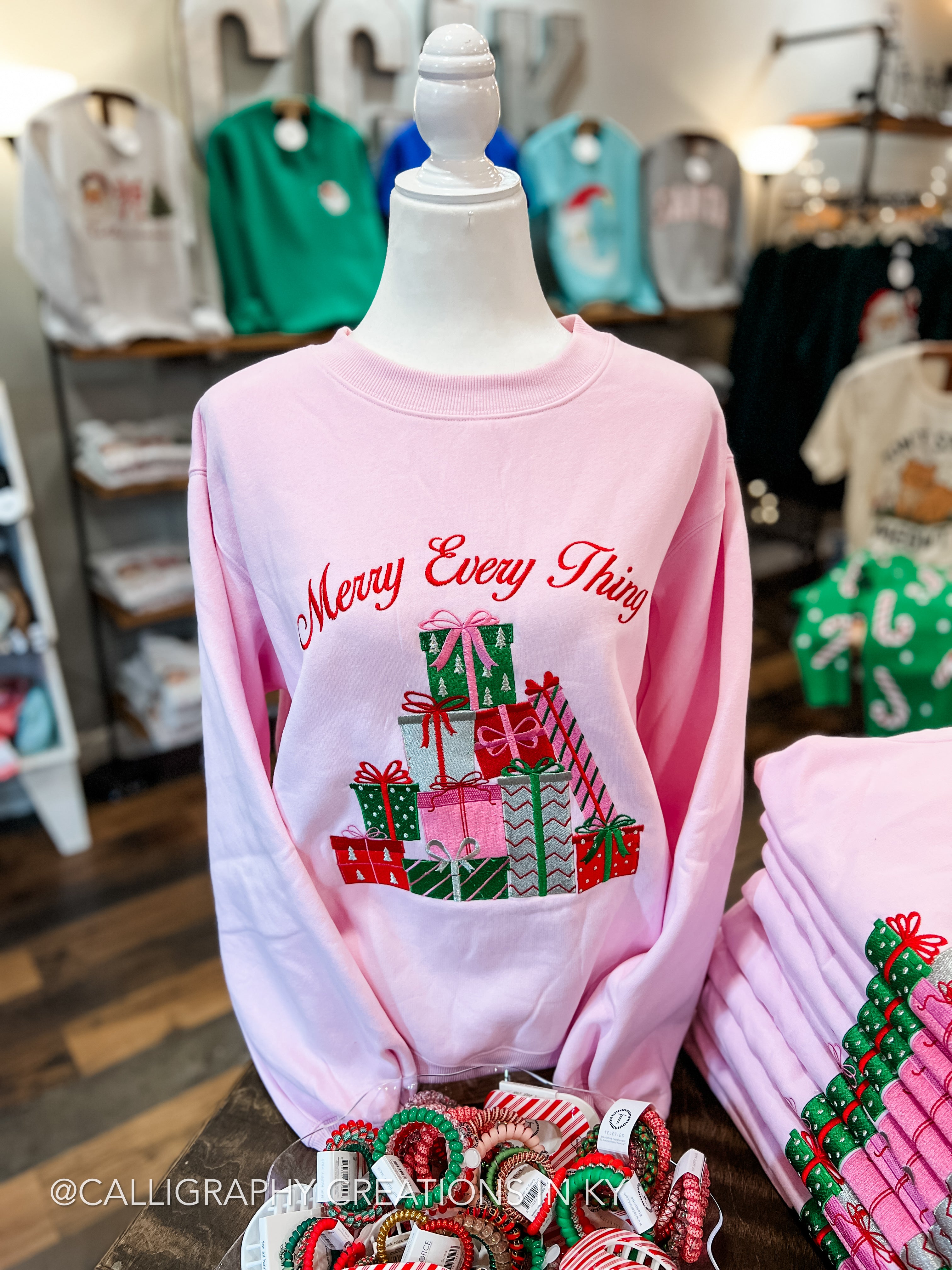 Merry Everything Embroidered Sweatshirt