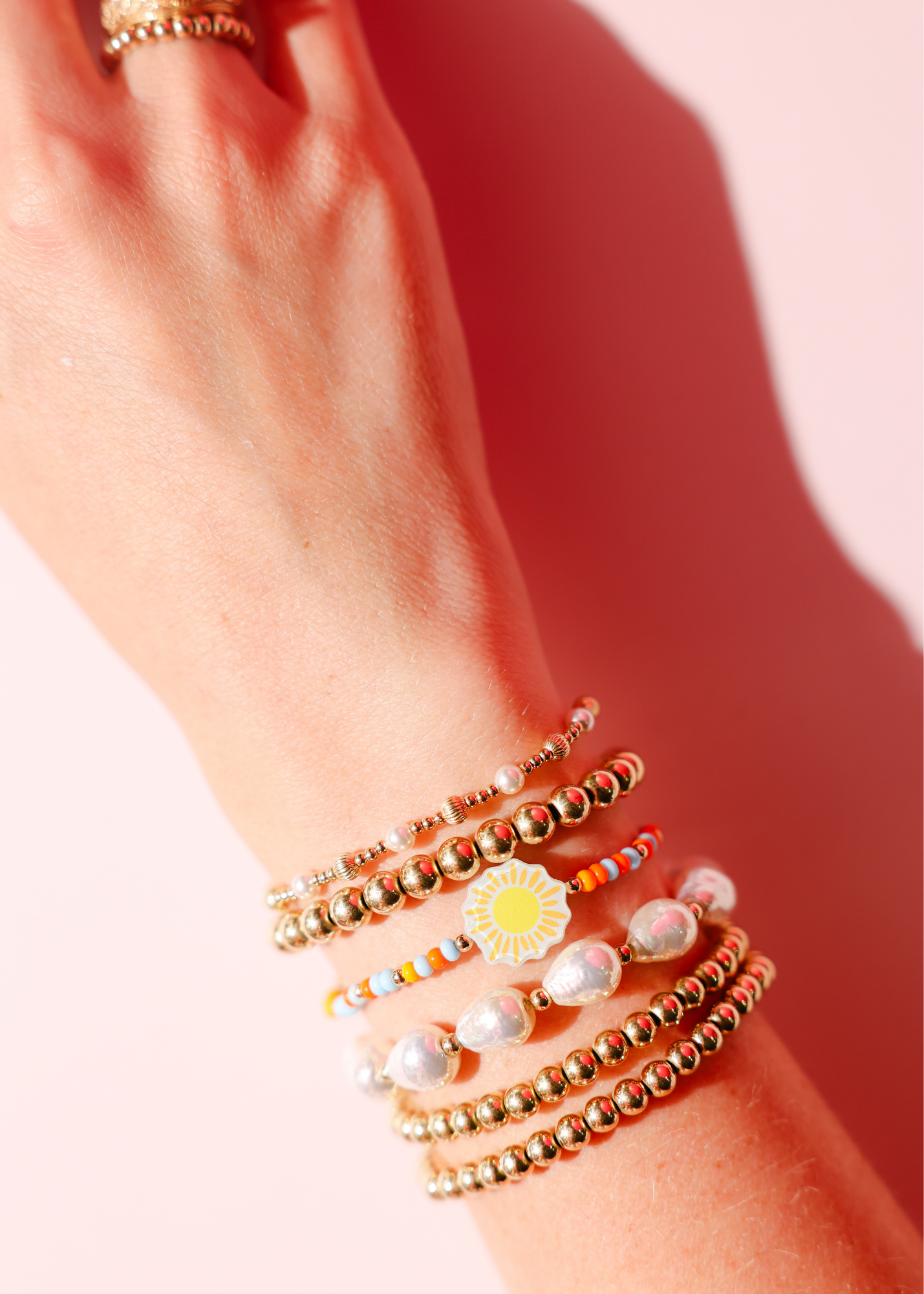 Sunshine Bracelet on Color: Standard 6.75 inch | Beaded Blondes
