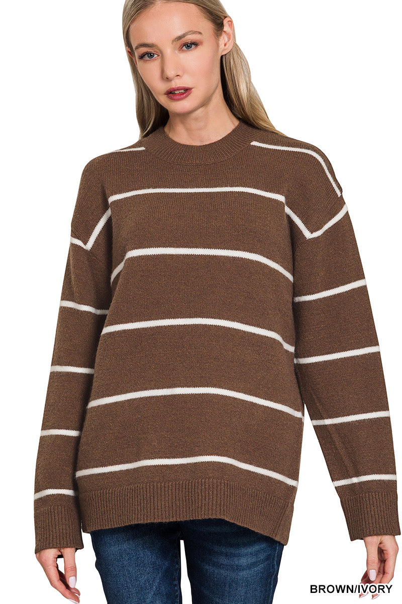 Brown Stripe Sweater