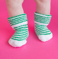 Mouse Creek Infant Snug 0-12 Mos Green Stripe | World's Softest Socks