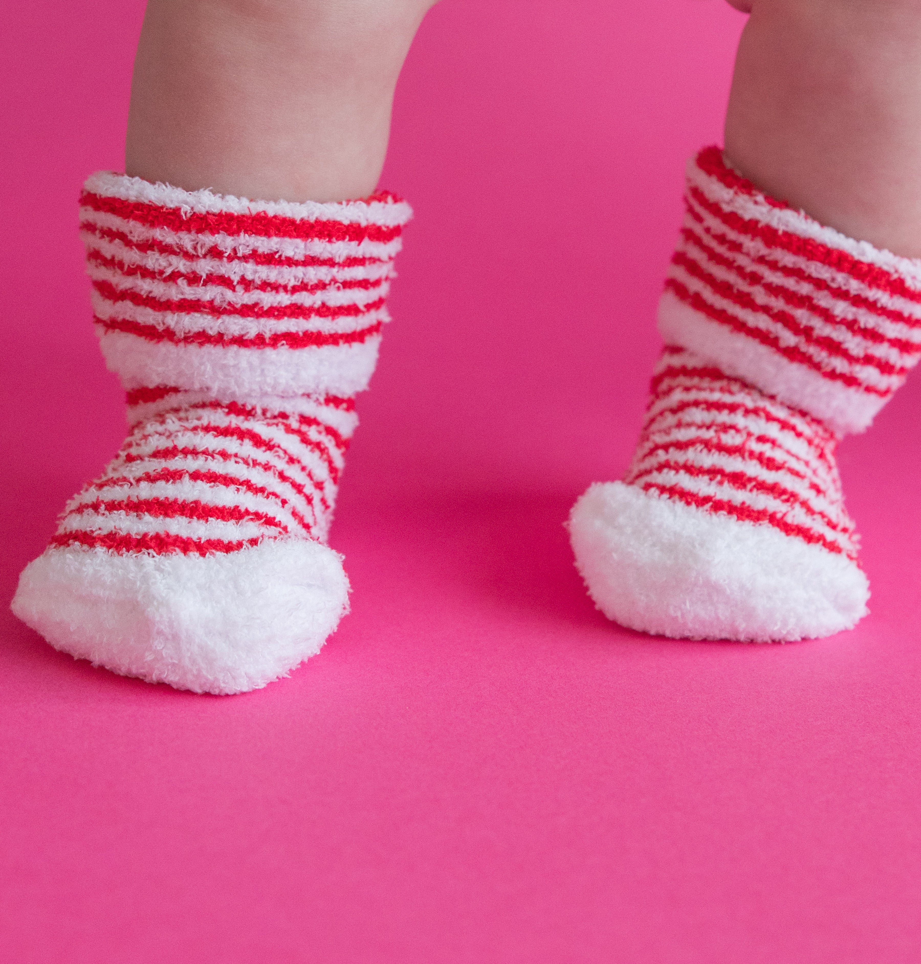 Mouse Creek Infant Snug 0-12 mos Red Stripe | World's Softest Socks