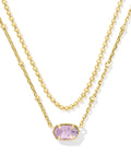 Kendra Scott Emilie Multistrand Necklace - Gold Purple Amethyst
