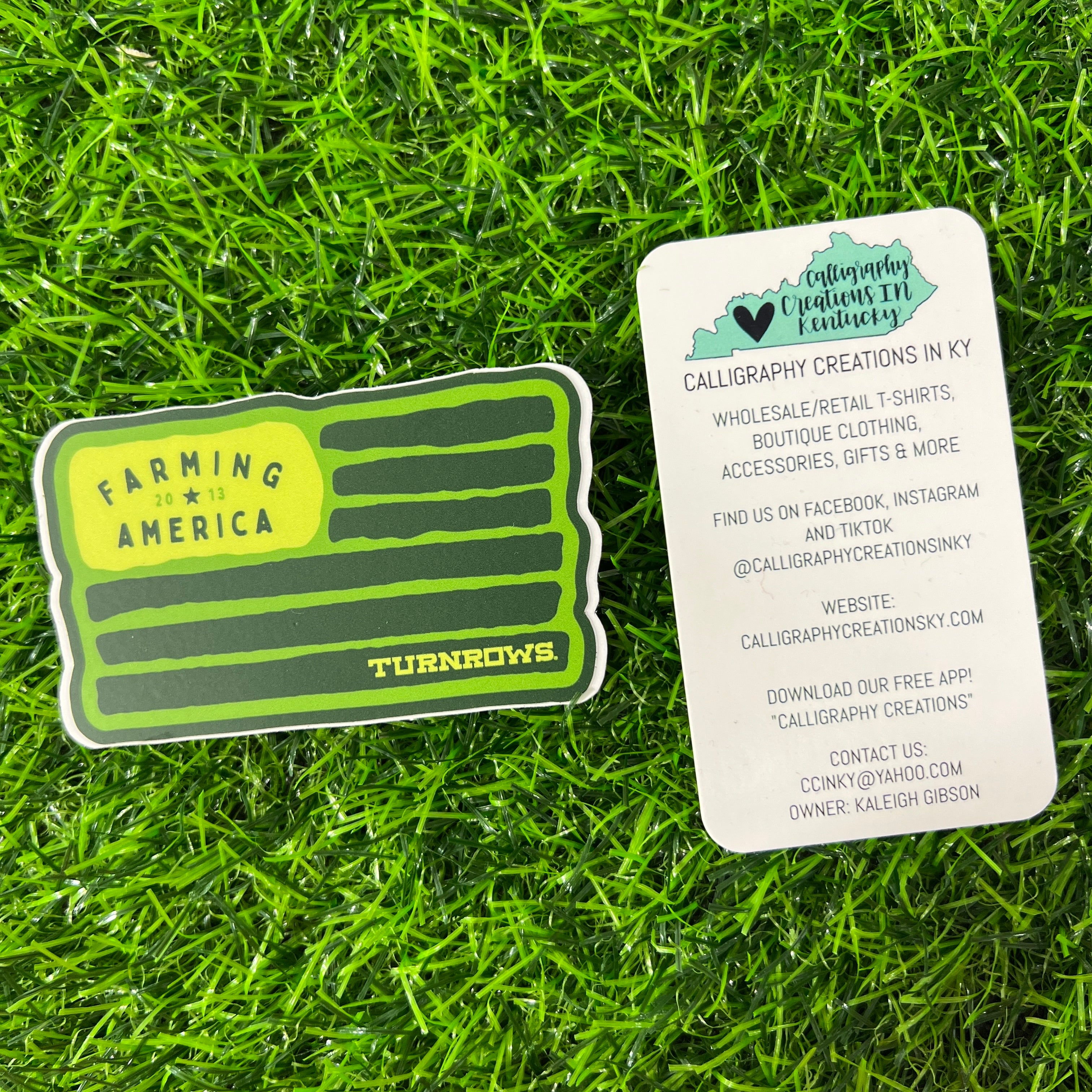 Farming Flag Turnrows Decal