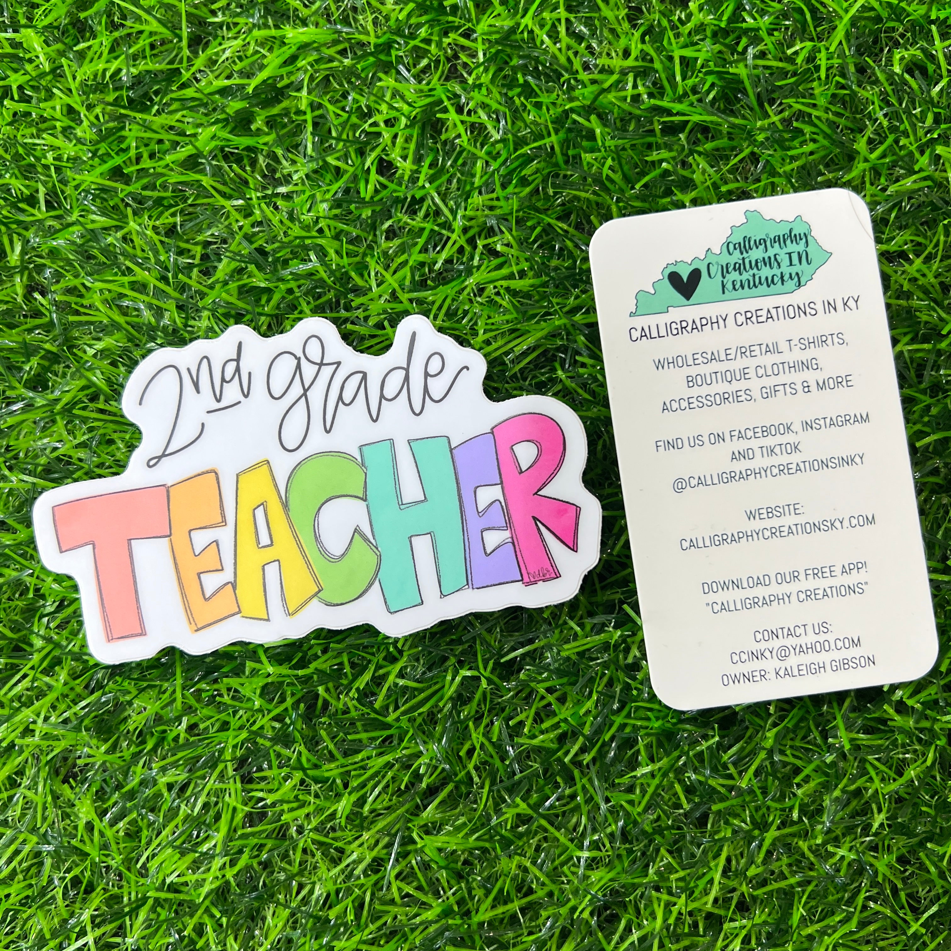 2nd Grade Teacher Sticker - Doodles By Rebekah