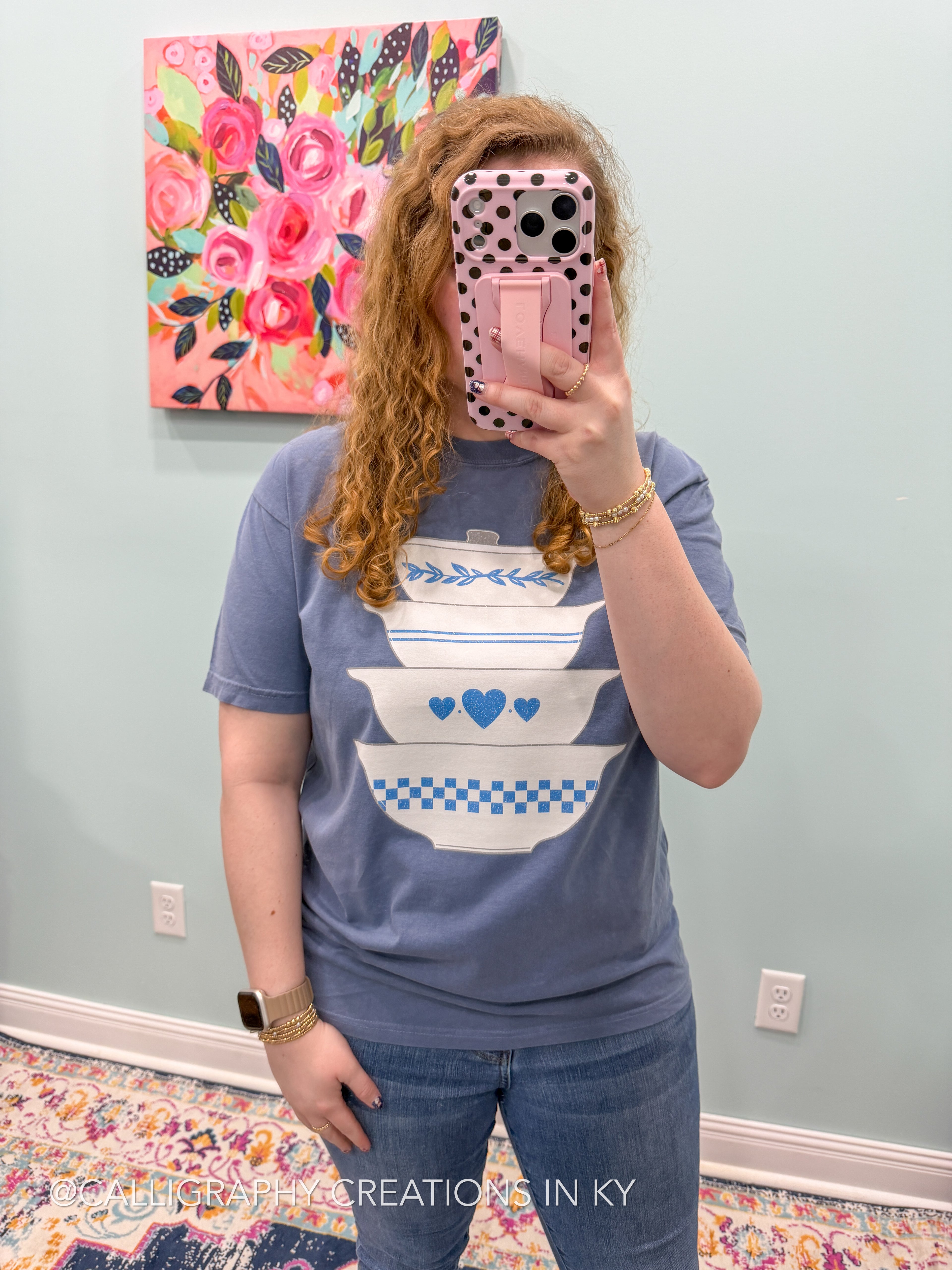 Denim | Vintage Dishes Stack CC Tee