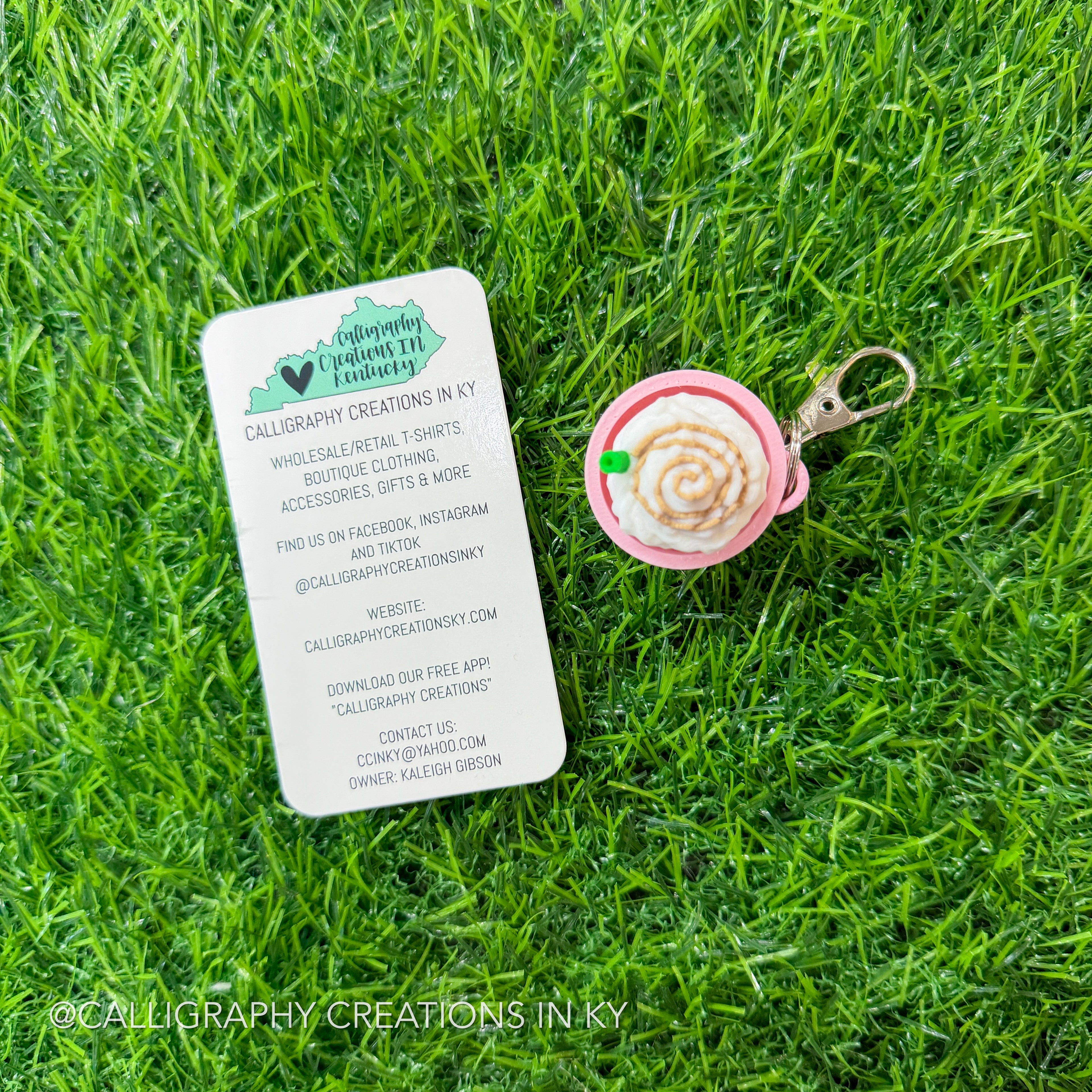 Light Pink Frappe Fidget Clicker Keychain