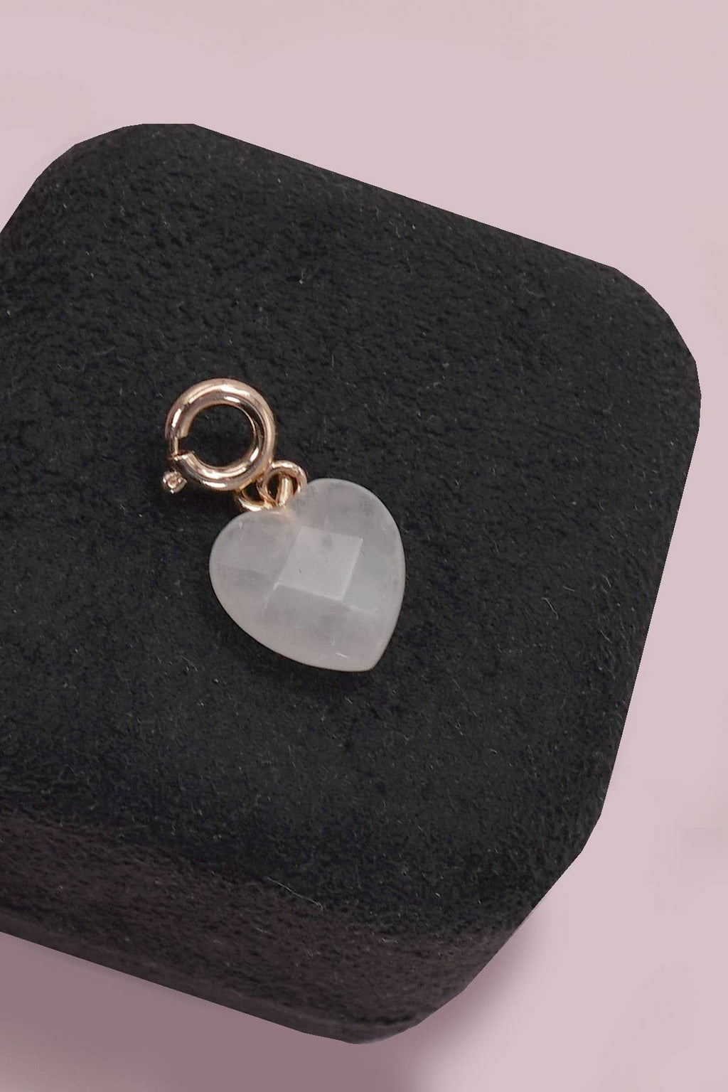 Rose Quartz Heart Charm