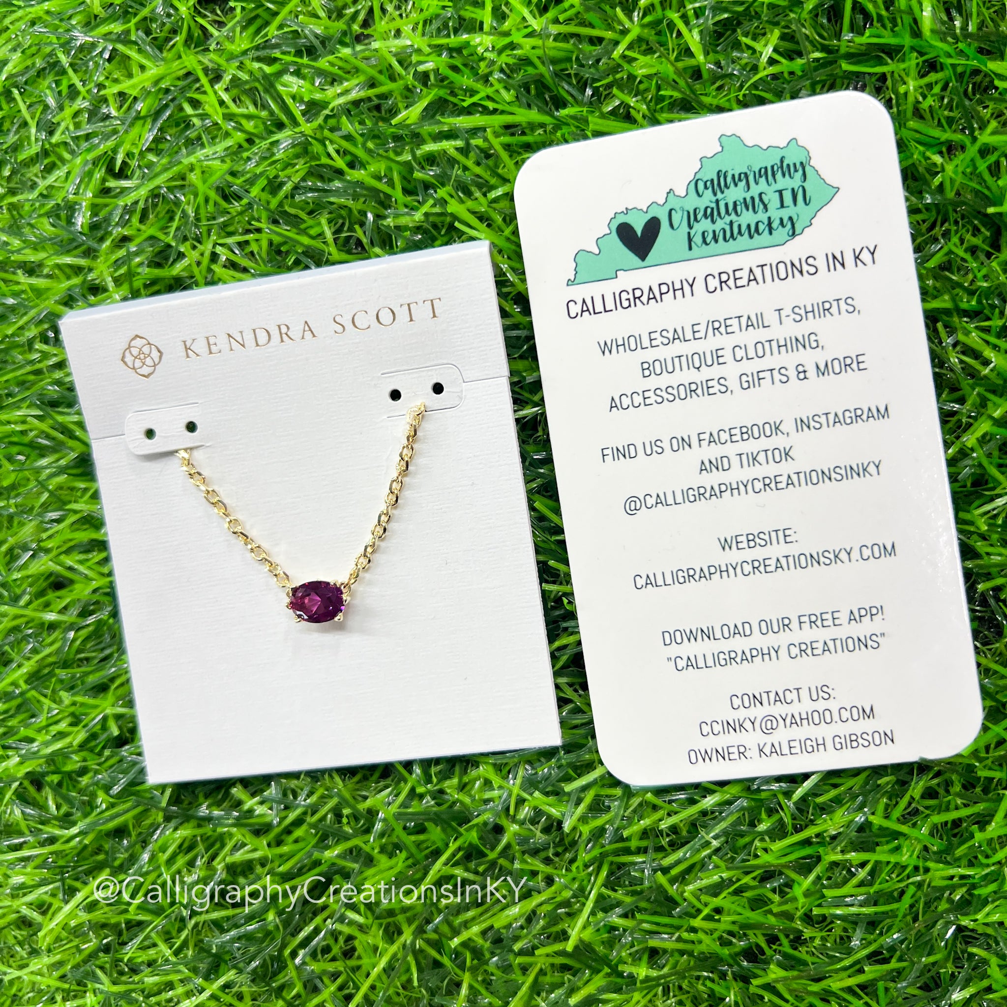 Kendra Scott Cailin Pendant Necklace - Gold Purple Crystal