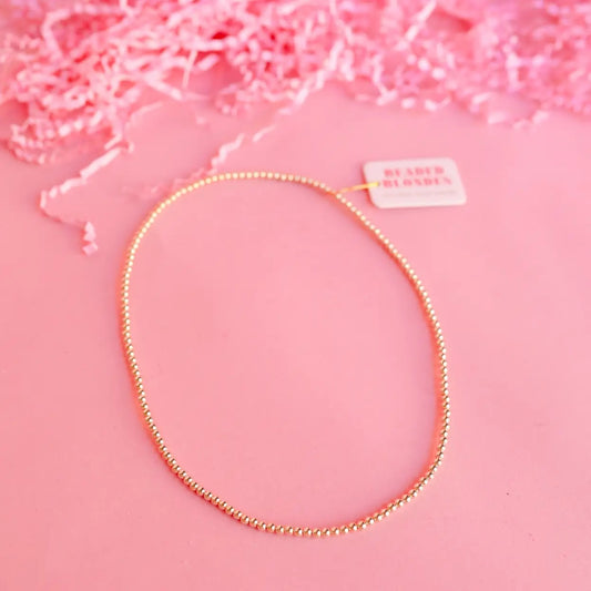 3mm Gold Beaded Blondes Necklace