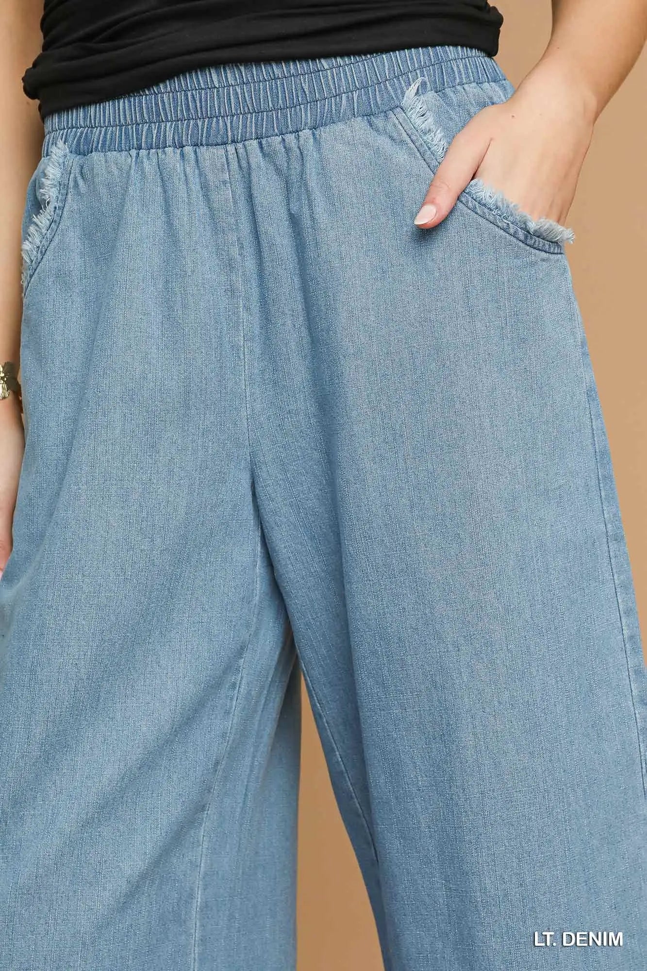 Light | Fringe Denim Pants