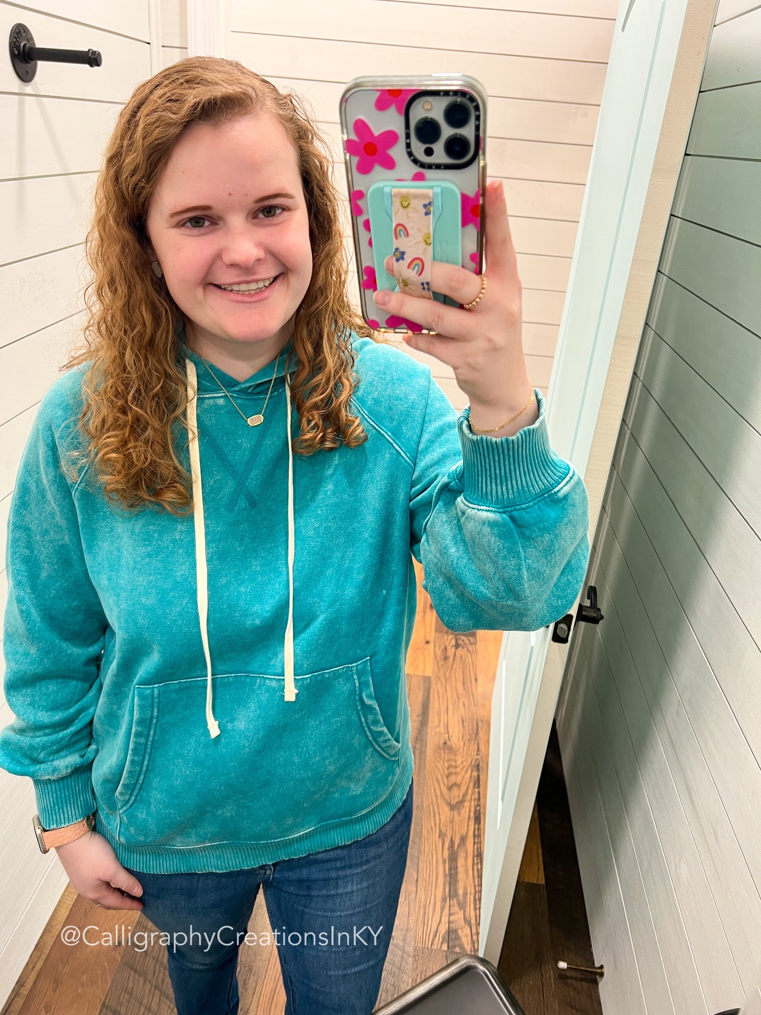 Teal | Acid Wash Hoodie *FINAL SALE*