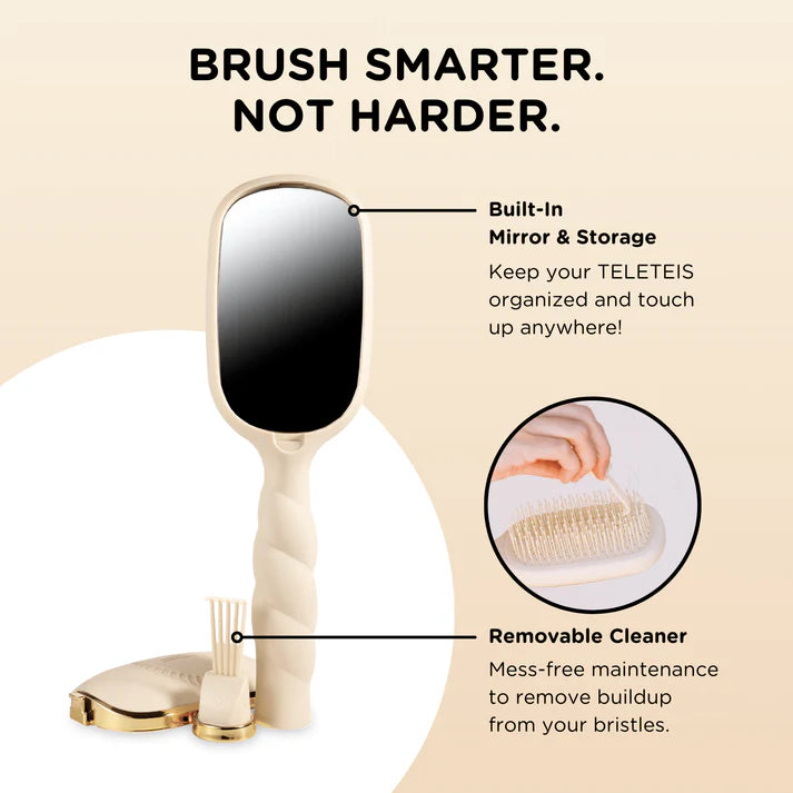 TELETIES Detangler Hair Brush for Medium Hair – Tan
