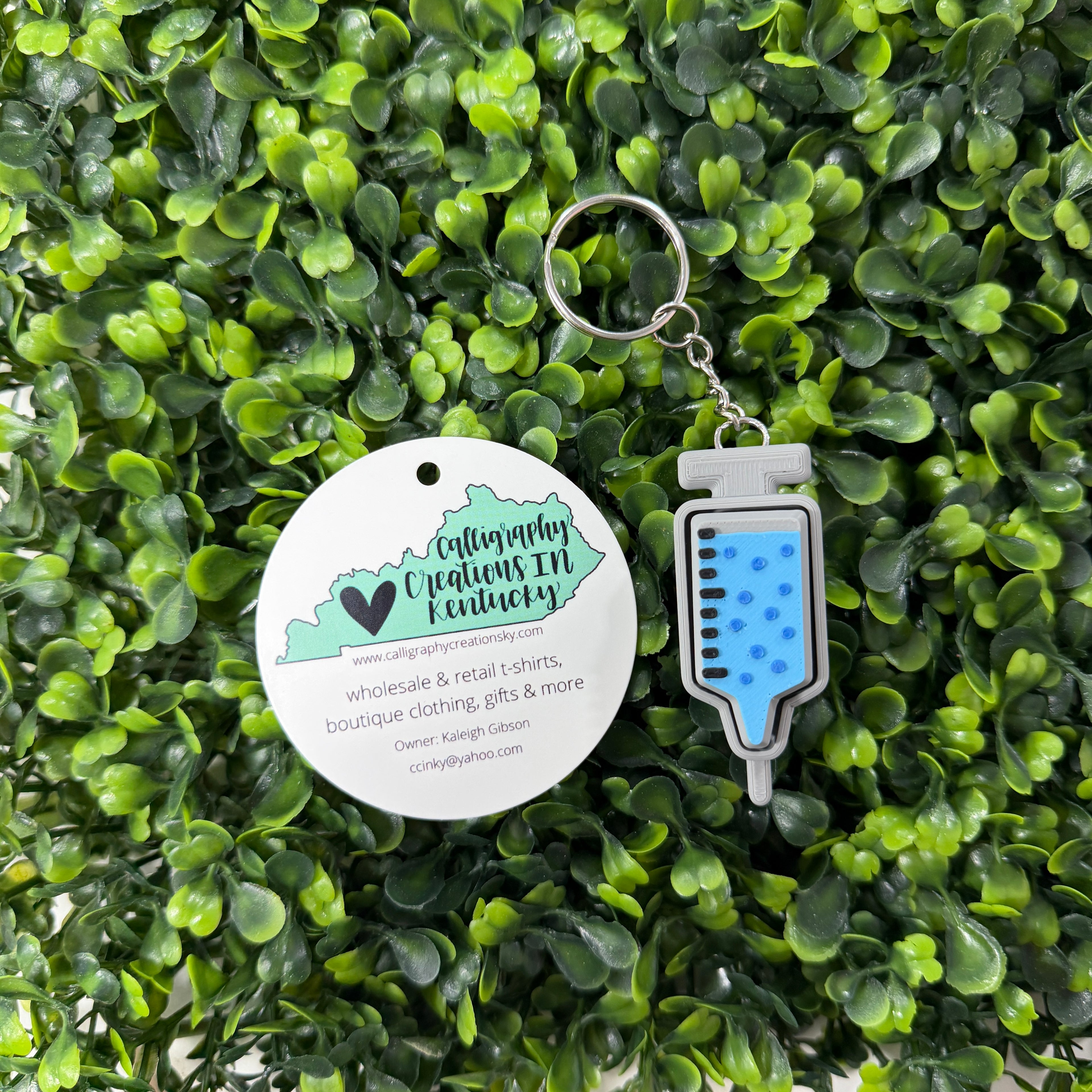 Syringe Fidget Clicker Keychain