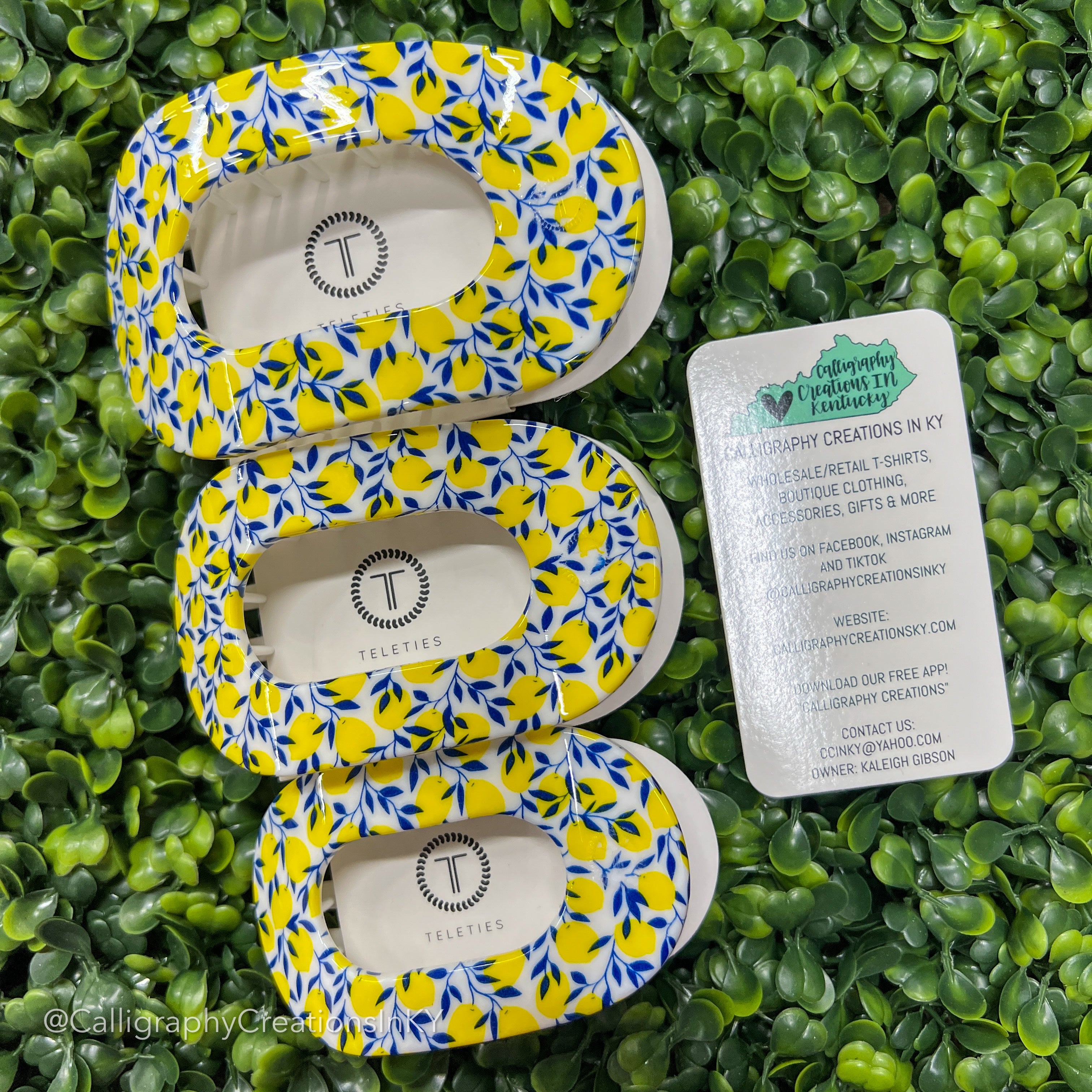 Limoncello - Flat Round TELETIES Hair Clip