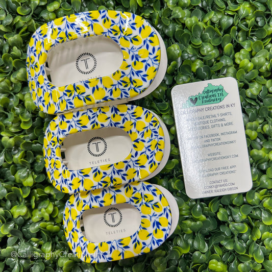 Limoncello - Flat Round TELETIES Hair Clip