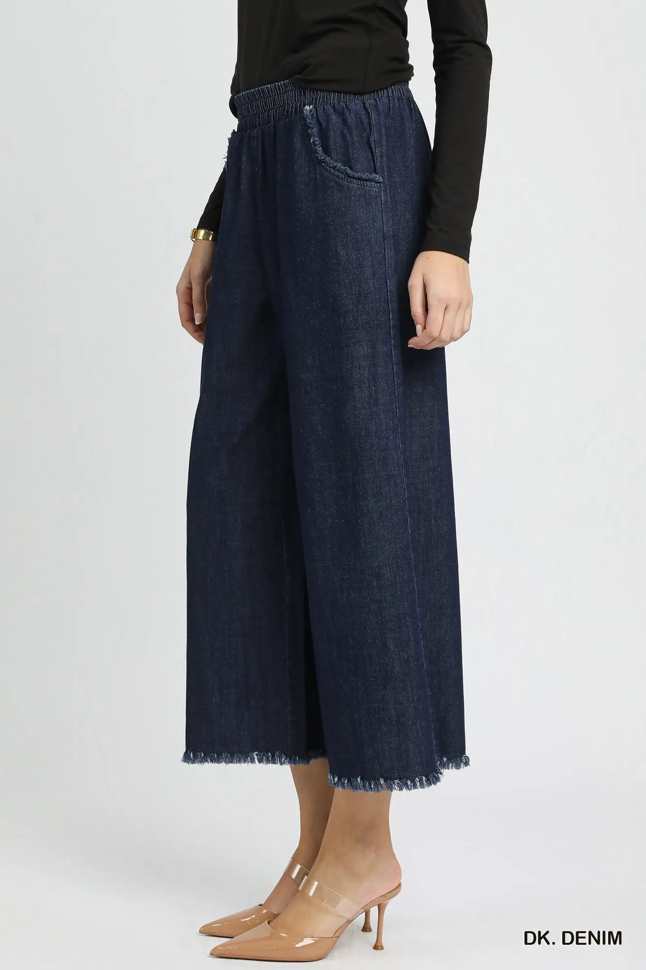 Dark | Fringe Denim Pants