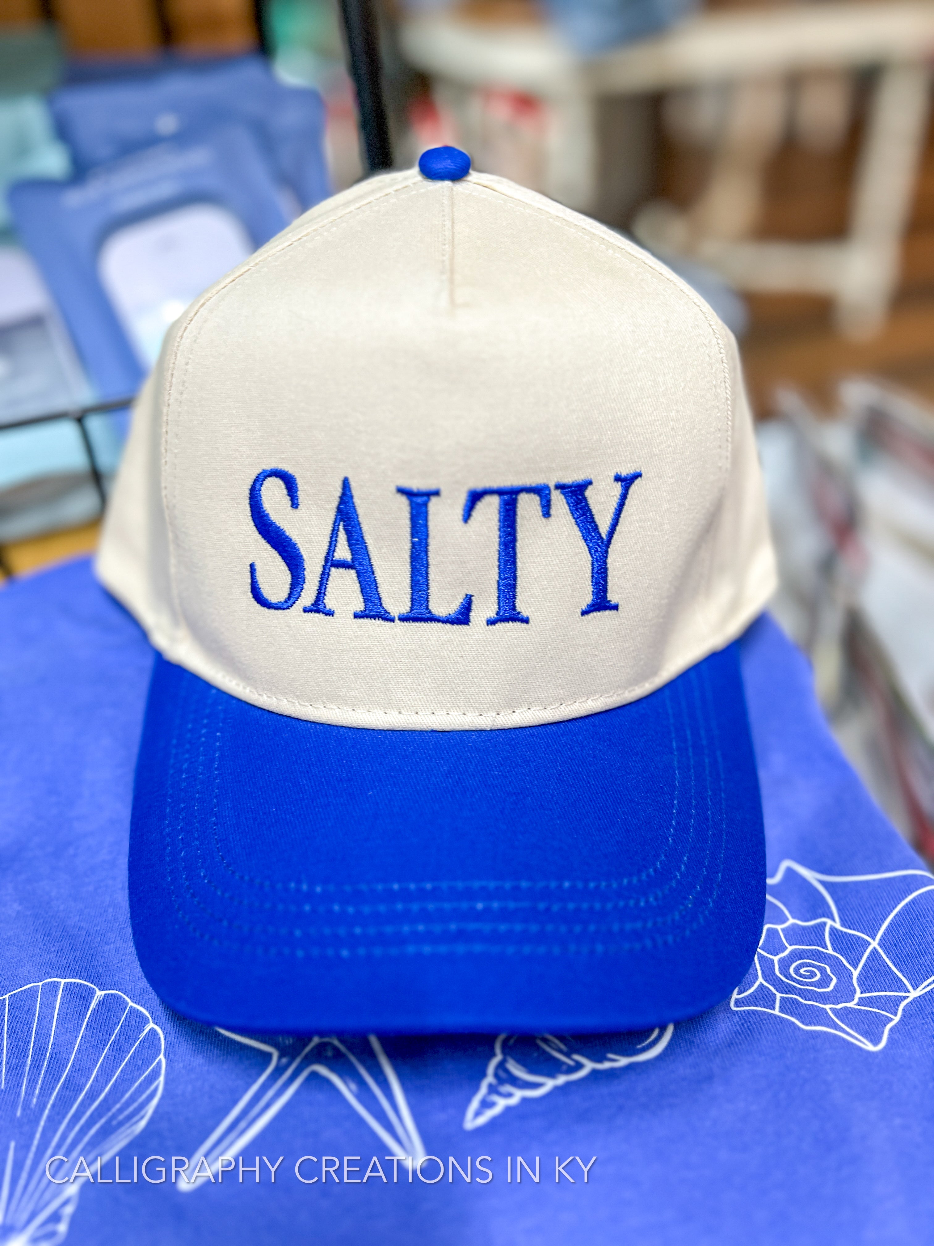 Blue | Salty Embroidered Trucker Hat