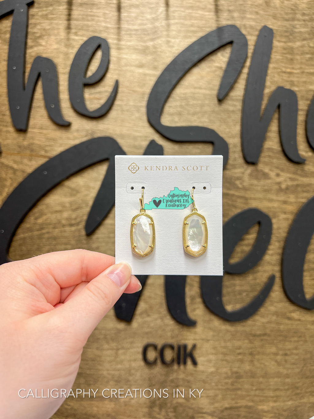 Kendra Scott Dani Drop Earrings - Gold Ivory Mother Of Pearl