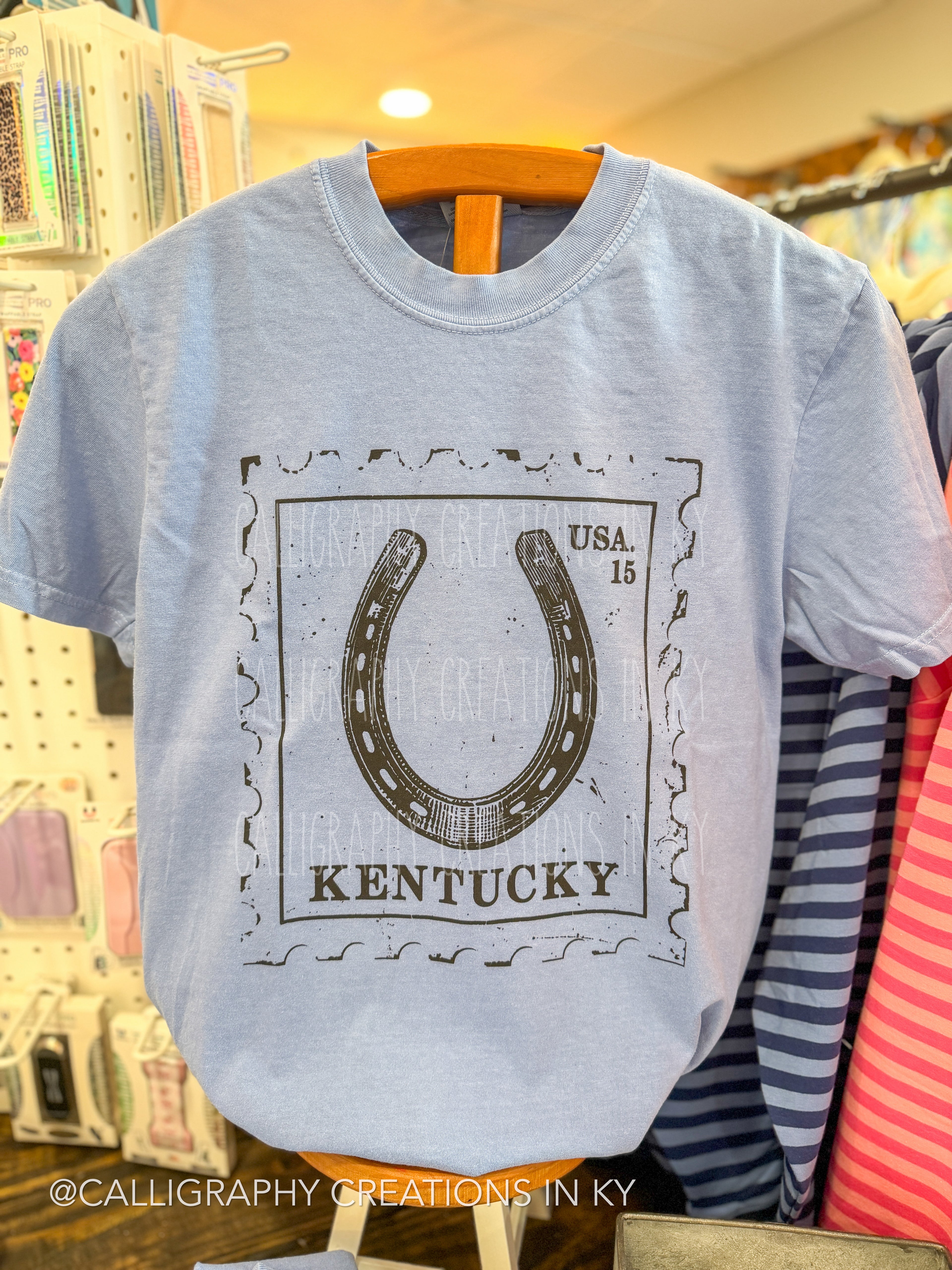 Blue KY Horseshoe CC Tee