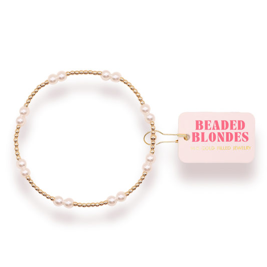 Leah Pearl Bracelet: Standard 6.75 inch | Beaded Blondes