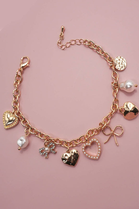 Bows & Hearts Charm Bracelet
