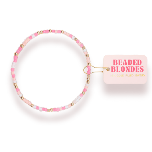 Gamma Phi Beta Sprinkle Bracelet: Standard 6.75 inch | Beaded Blondes