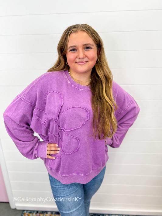 Orchid | Flower Power Pullover