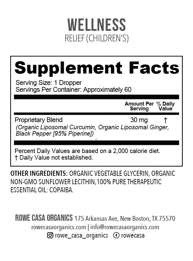 Rowe Casa Children’s Relief (No Willow Bark) | 2 oz