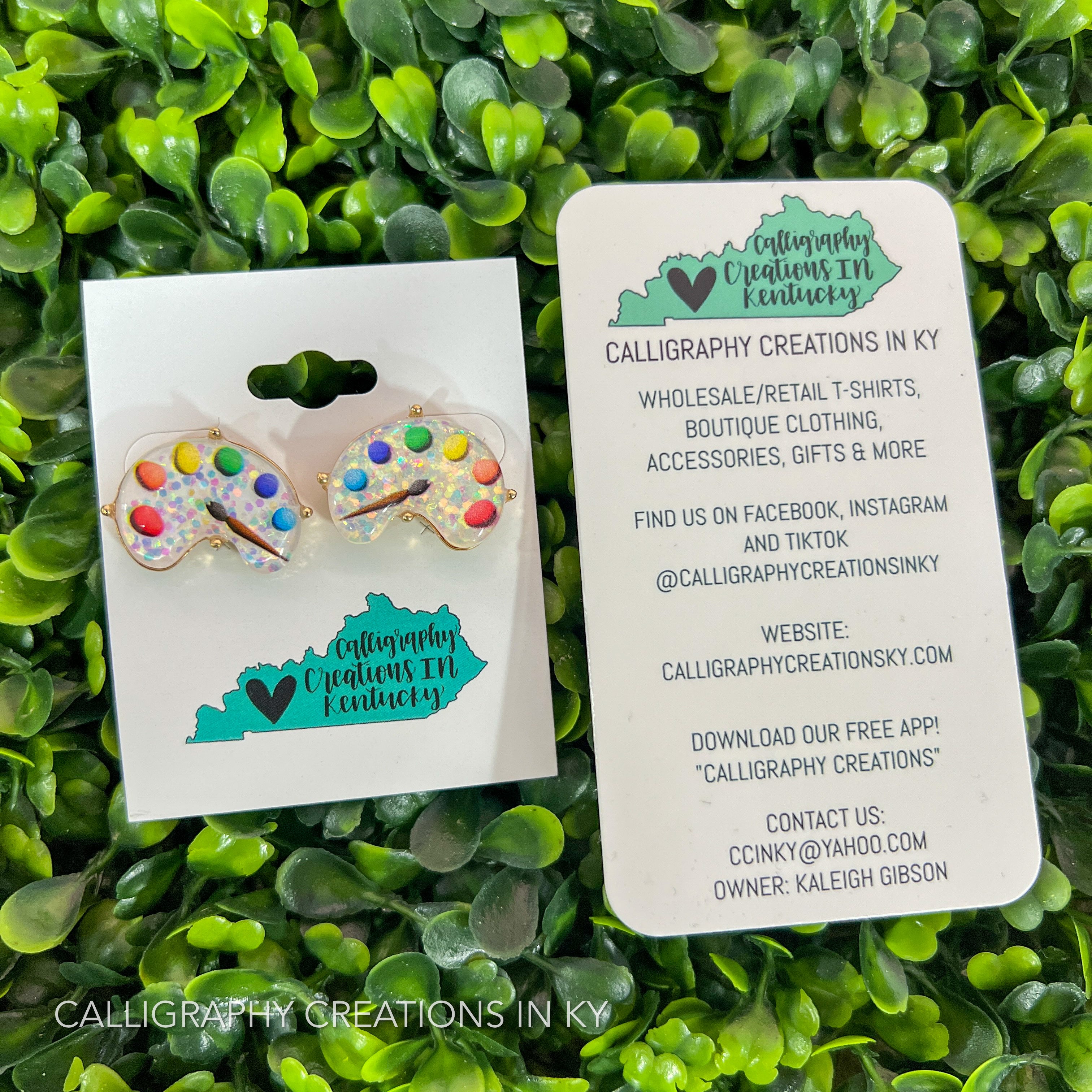 Paint Palette Stud Earrings