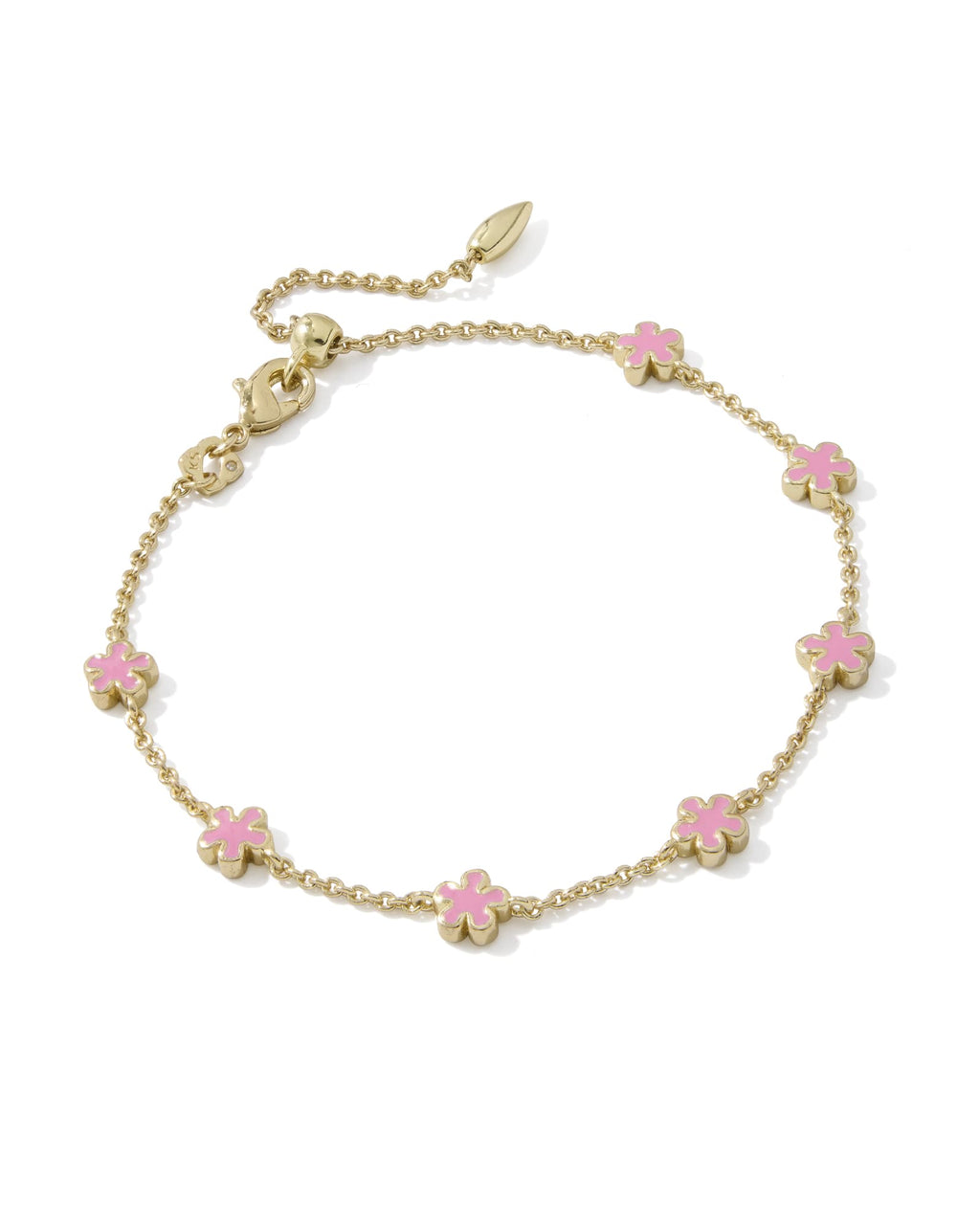 Kendra Scott Jane Delicate Chain Bracelet - Gold Dark Pink Enamel
