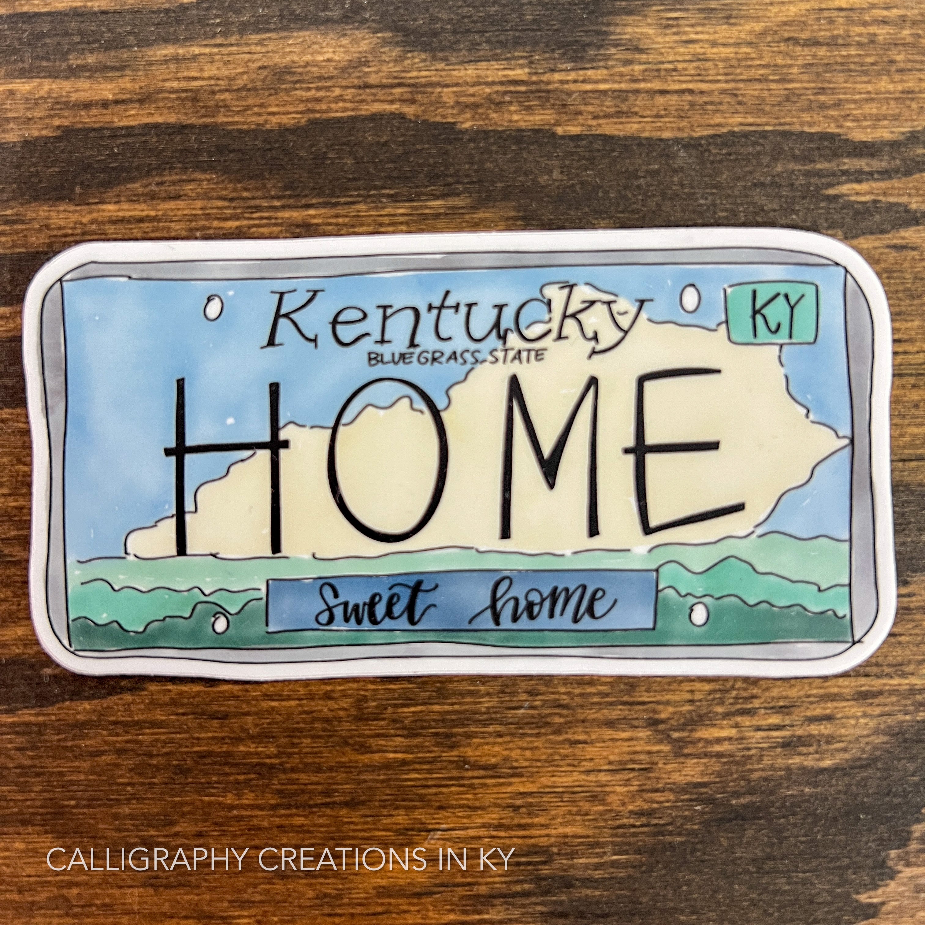 Home Sweet Home Kentucky Sticker - Doodles By Rebekah