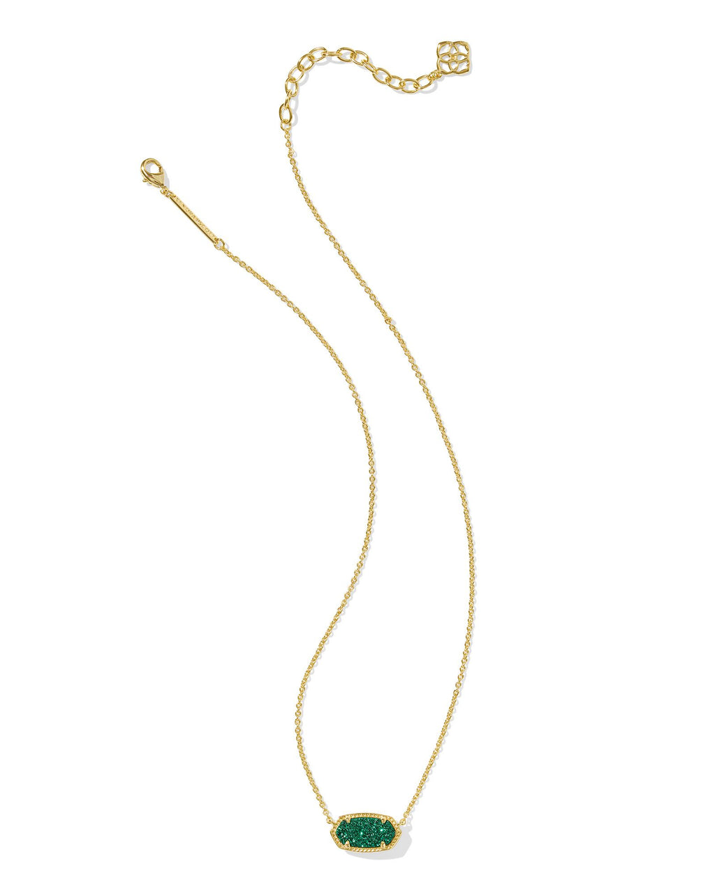 Kendra Scott Elisa Necklace - Gold Emerald Drusy