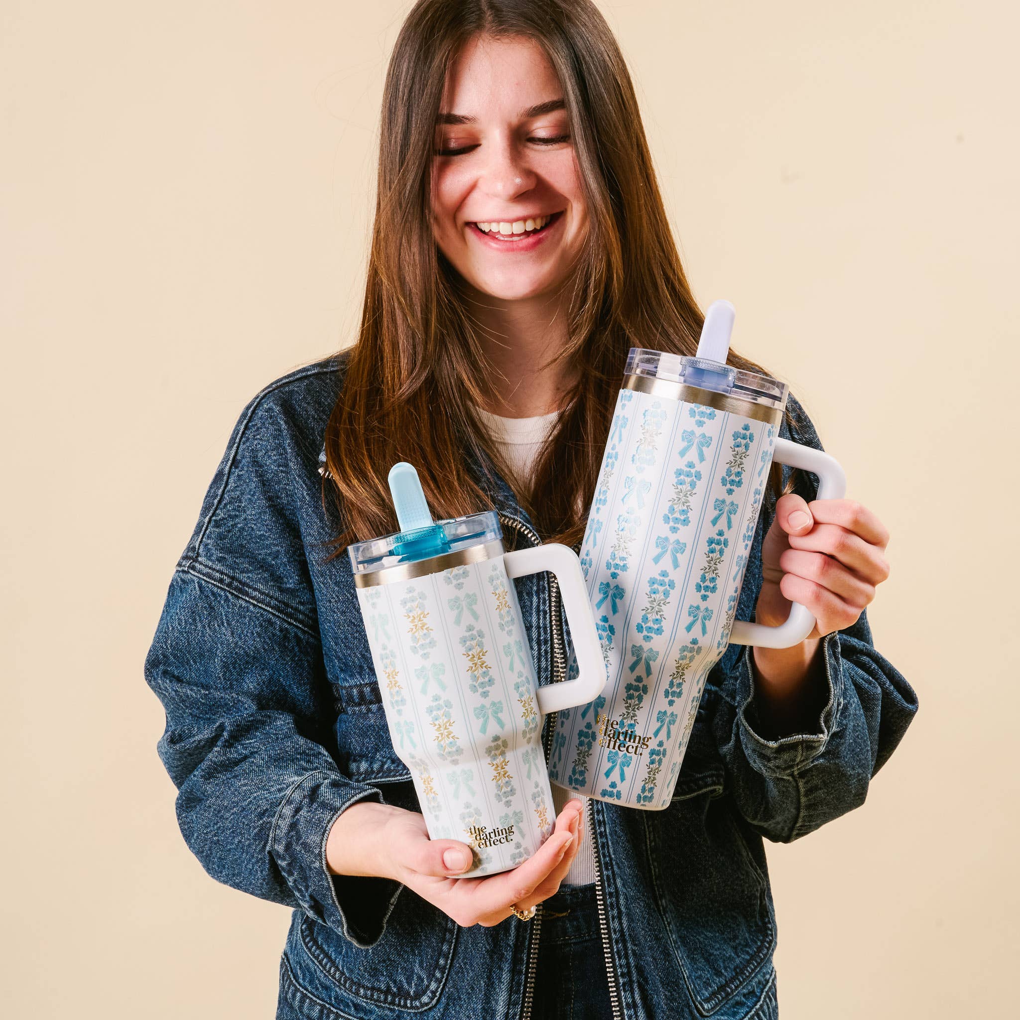 Blue | Oh So Fancy 40 oz Lifestyle Flip Straw Tumbler