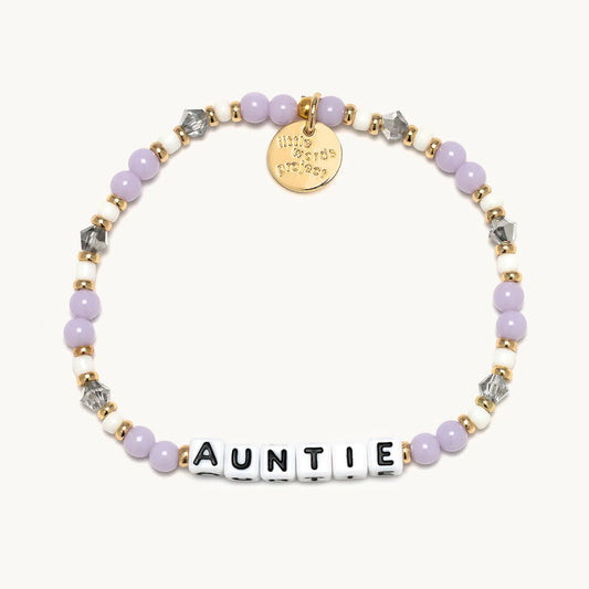 Auntie / Lavender Haze Little Words Project Beaded Bracelet