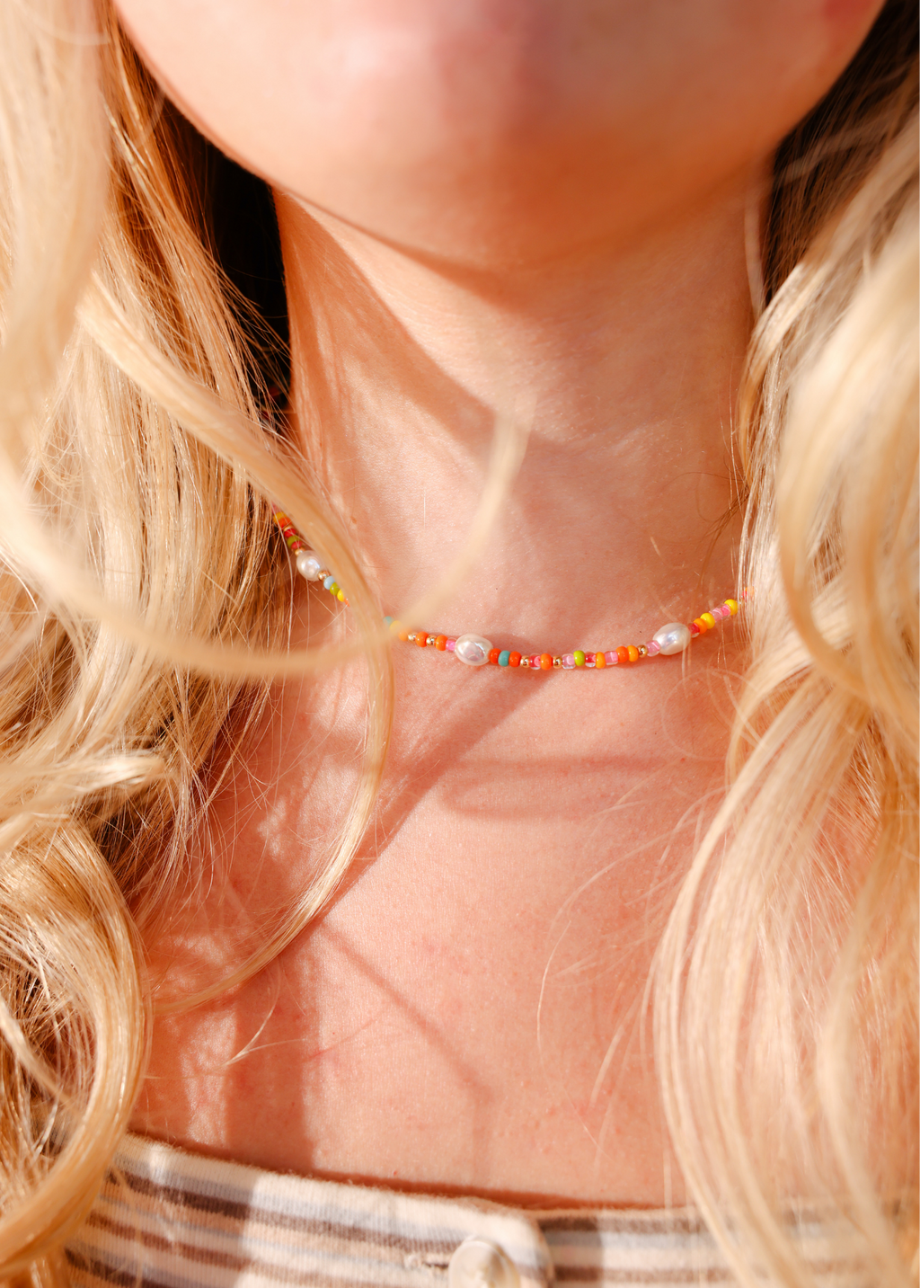 Snowcone Sprinkle Pearl Necklace | Beaded Blondes
