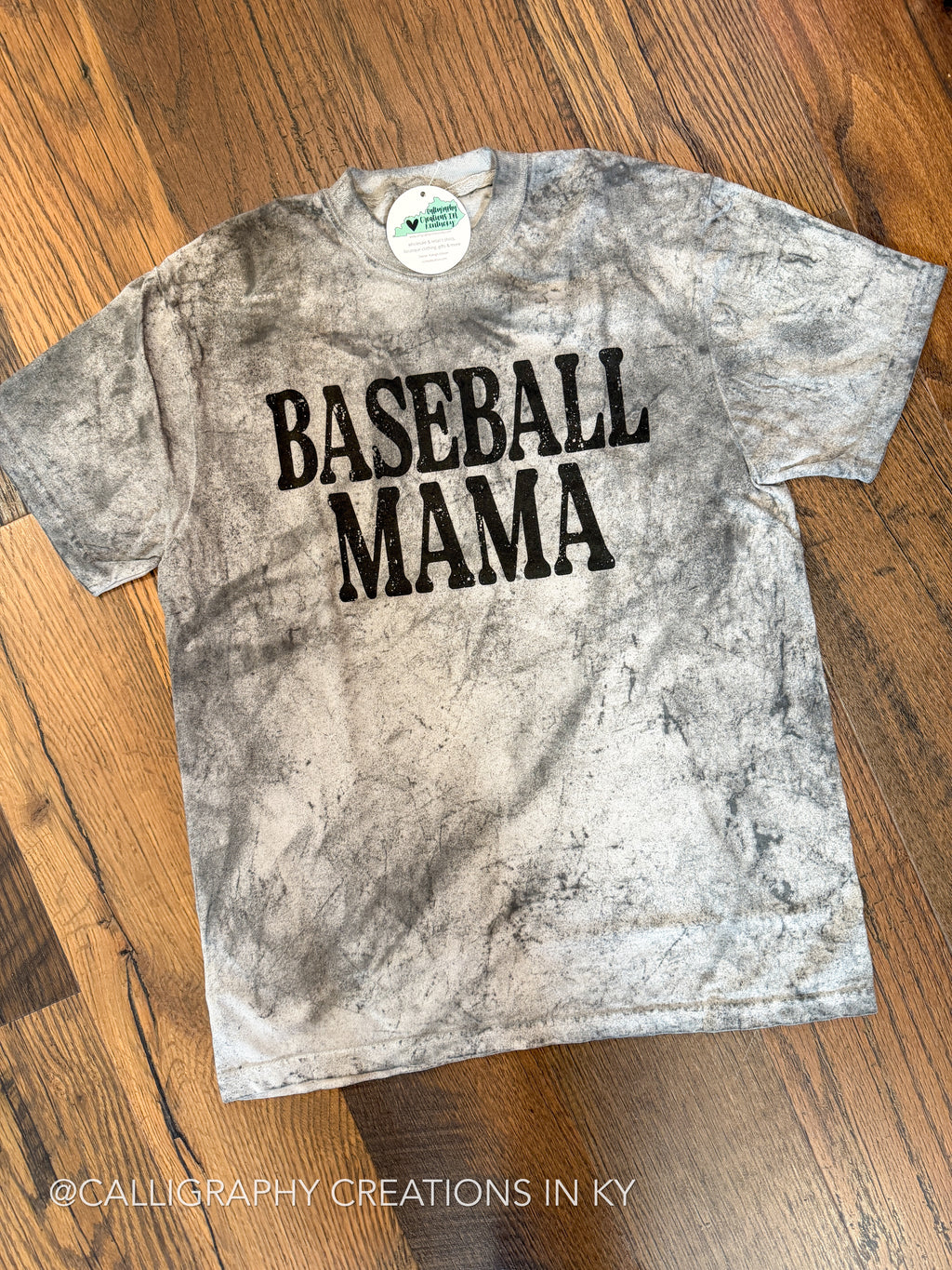 Colorblast Baseball Mama CC Tee