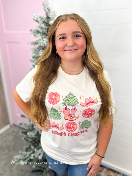 SIZE XL Howdy Christmas Tee FINAL SALE