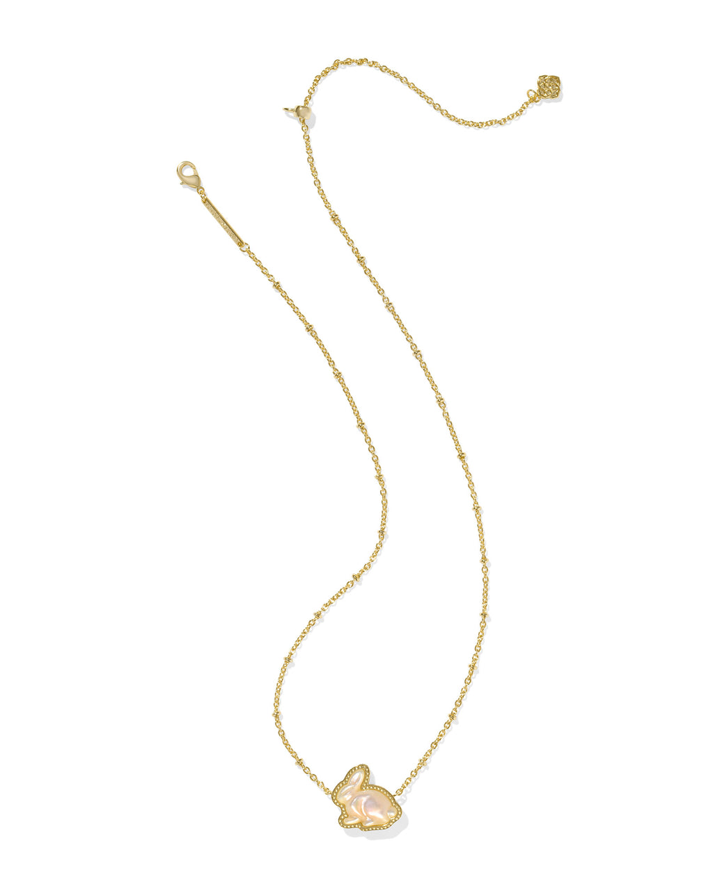 Kendra Scott Bunny Short Pendant Necklace - Gold Taupe Mother Of Pearl